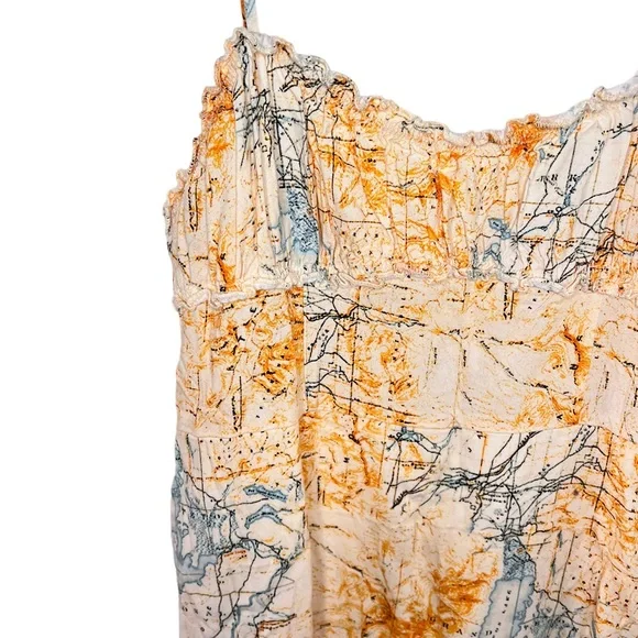 Urban Outfitters By The Sea Map Print Mini Dress - Picture 3 of 14